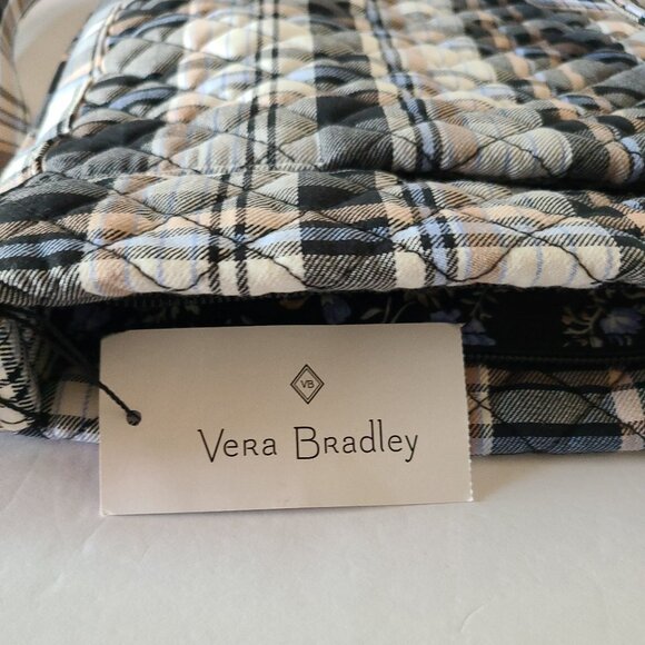 VERA BRADLEY TRIPLE ZIP HIPSTER- COZY PLAID NEUTRAL CROSSBODY (STYLE#27041-T10) - Picture 3 of 12